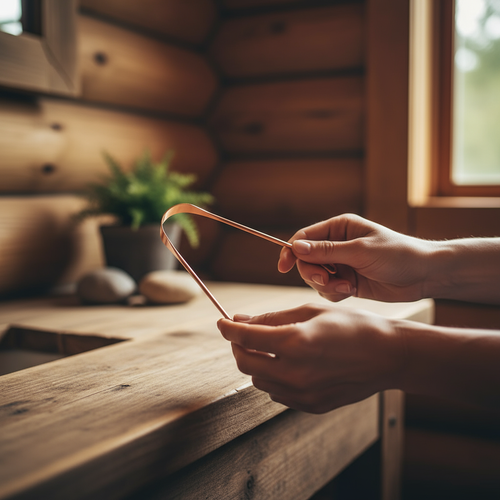 Copper scraper lifestyle shot